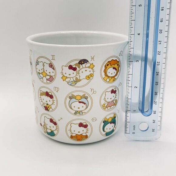 Hello Kitty Sanrio White 20 Oz Ceramic Coffee Mug Horoscope Zodiac Astrology New - Picture 2 of 4